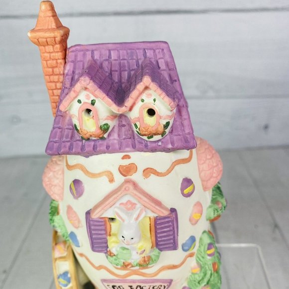 1995 Hopalong Hollow Easter Collection THE EGG FACTOR 7" T Porcelain Bunny House - Picture 14 of 16